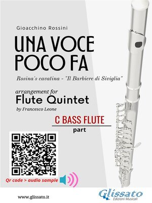 cover image of C Bass Flute part of "Una voce poco fa" for Flute Quintet